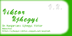 viktor ujhegyi business card